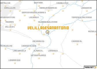 map of Velilla de San Antonio