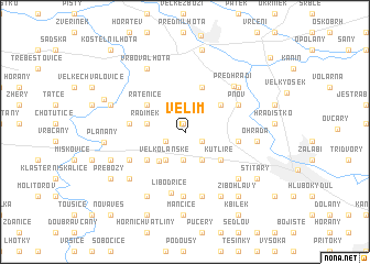 map of Velim
