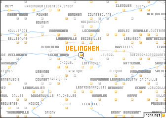 map of Velinghem