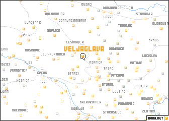 map of Velja Glava