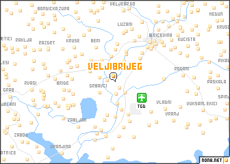 map of Velji Brijeg