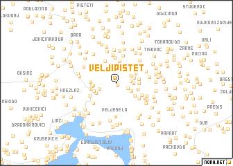 map of Velji Pištet