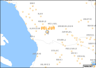 map of Veljun