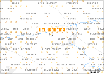 map of Velká Bučina