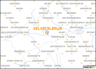 map of Veľká Čalomija