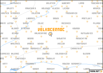 map of Velká Černoc