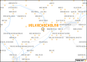 map of Veľká Chocholná