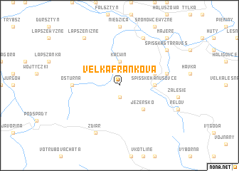 map of Veľká Franková
