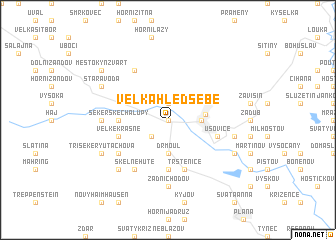 map of Velká Hleďsebe