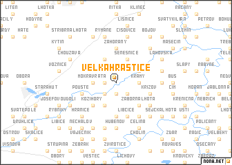 map of Velká Hraštice