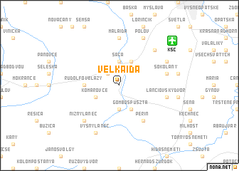 map of Veľká Ida