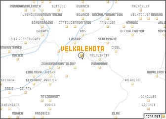 map of Veľká Lehota