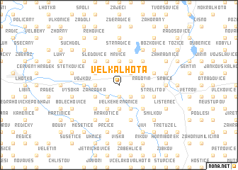 map of Velká Lhota