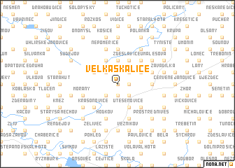 map of Velká Skalice