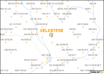 map of Veľká Tŕňa