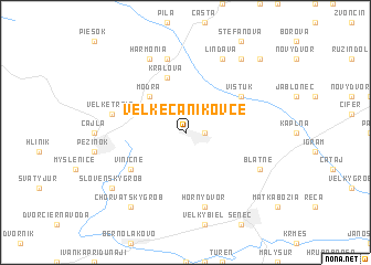 map of Veľké Čaníkovce