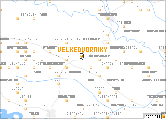 map of Veľké Dvorníky