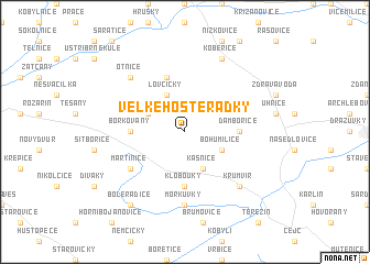 map of Velké Hostěrádky