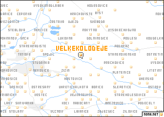 map of Velké Koloděje