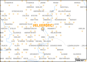 map of Velké Poříčí