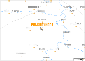 map of Velʼke Rykane