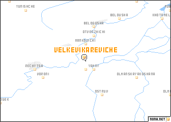 map of Velʼke Vikareviche