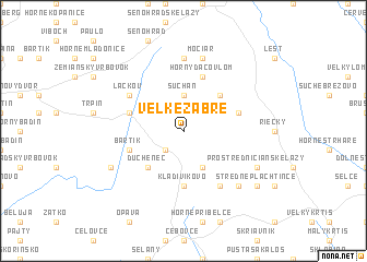 map of Veľké Zabre