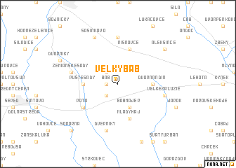 map of Veľký Báb