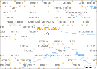 map of Velký Dešov