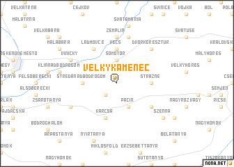 map of Veľký Kamenec