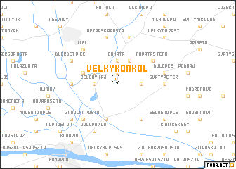 map of Veľký Konkoľ