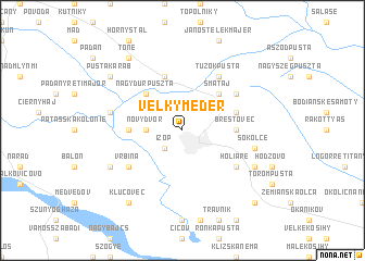 map of Veľký Meder