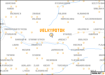 map of Veľký Potok