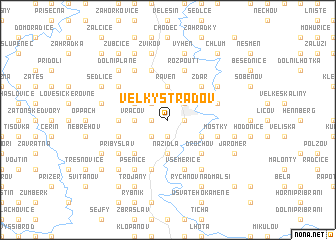 map of Velký Stradov