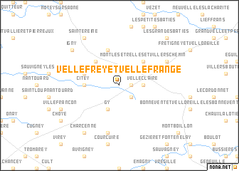 map of Vellefrey-et-Vellefrange