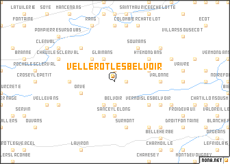 map of Vellerot-lès-Belvoir