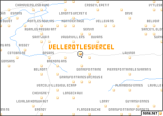 map of Vellerot-lès-Vercel