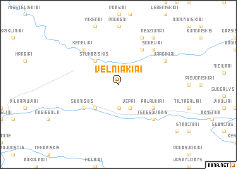 map of Velniakiai