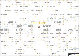 map of Veltěže