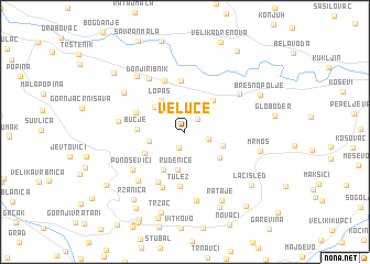 map of Veluće