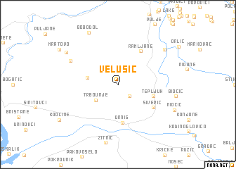 map of Velušić