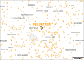 map of Velvet Run