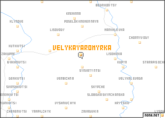 map of Velyka Yaromyrka