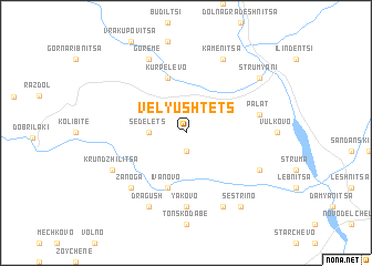 map of Velyushtets