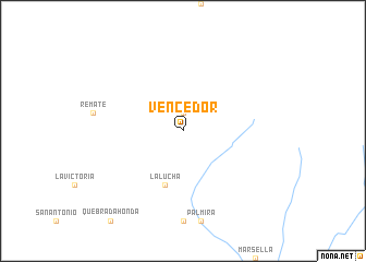 map of Vencedor