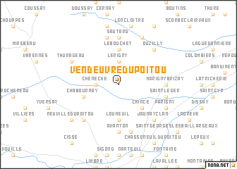 map of Vendeuvre-du-Poitou