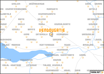 map of Vèndou Gatié
