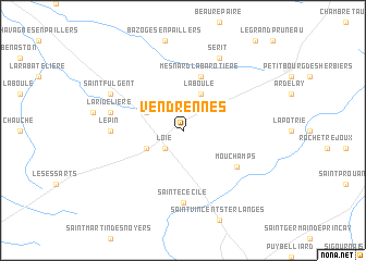 map of Vendrennes