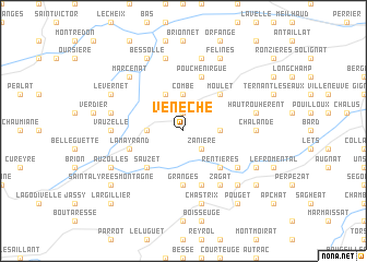 map of Venèche