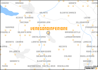 map of Venegono Inferiore